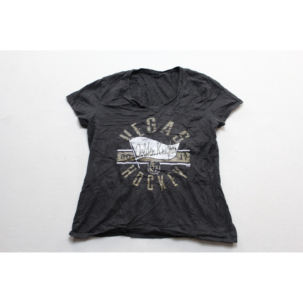 NHL Vegas Golden Knights T-Shirt Women Small Black Excellent Graphic Tee